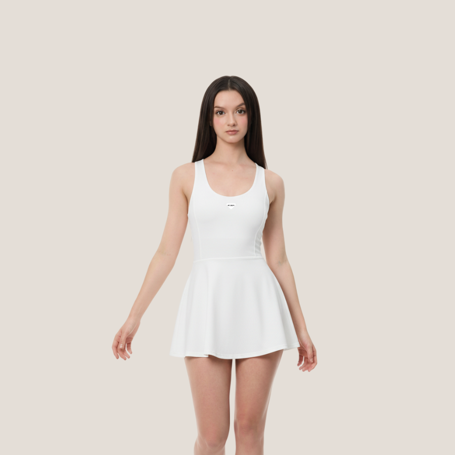 Ripple Dress - White